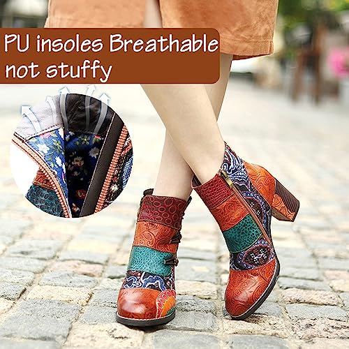 Riutiru Women'S Handmade Retro Lambskin High Heel Boots thumb #4