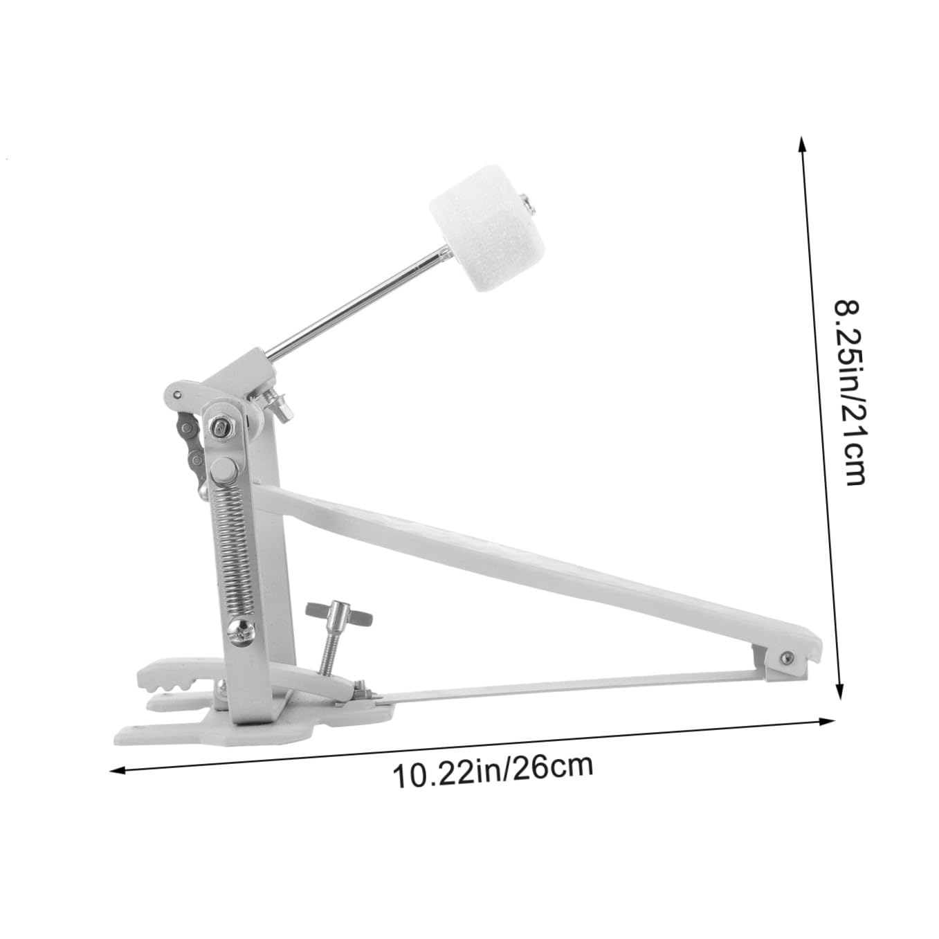 Healeved Pédale Simple pour Batterie en Laiton Robuste, Accessoire de Remplacement pour Grosse Caisse, Pédale de Basse Adaptée la Pratique L’entraînement des Instruments de Percussion