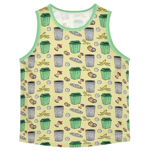 Baby Boys Sleeveless Tank Top Garbage Bin Toddler Athletic Vest 3-10T - Main Image