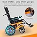 Reclining Electric Wheelchair,20”Widen Seat Electric Wheelchairs for Adults,26 Miles Long Travel Range Power Wheelchair,500W Portable Power Wheelchair,Portable Wheelchairs for Adults Airline Approved