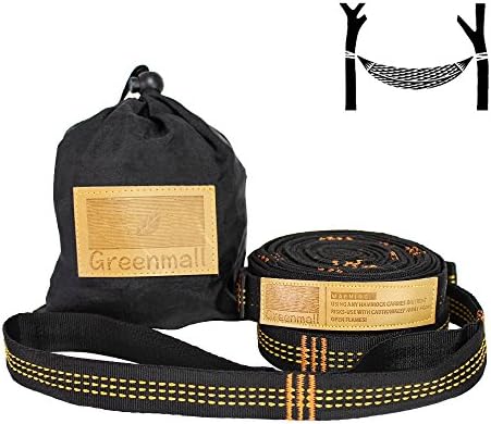 Greenmall Hammock Straps, Hammock Tree Straps Set, 10 Feet Long, 12 Adjustable Loops Extra Strong Lightweight, Camping Hammock Accessories