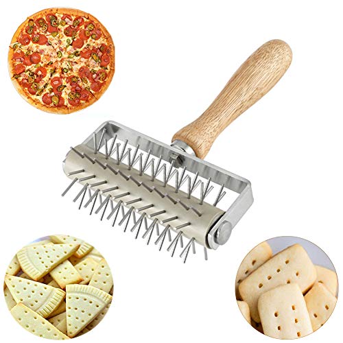 EVEDMOT Pizza Dough Docker Roller Stainless Steel, Pizza Pin Puncher