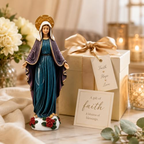 Figura Virgen María de 9 pulgadas en poliéresina miniatura 2