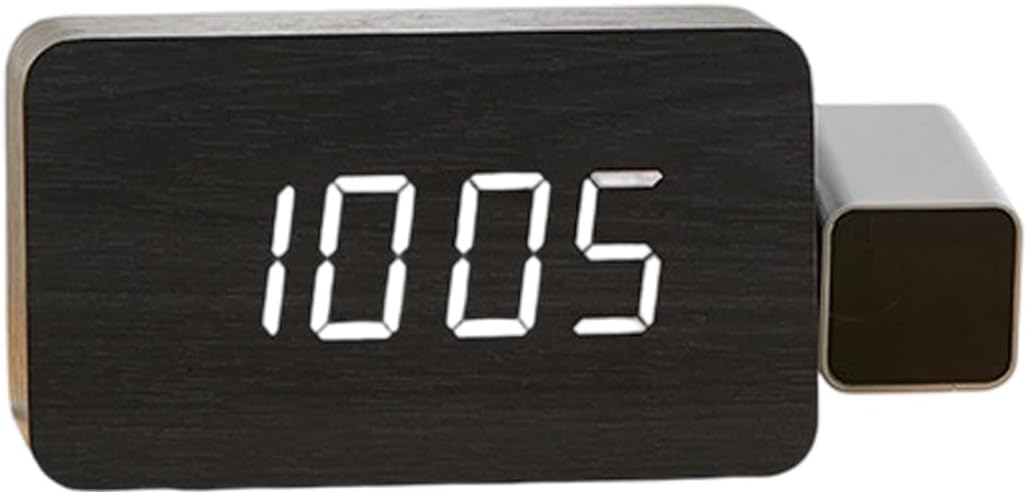 180° Wall/Ceiling Projector Clock with L Alarms LED Digital Display Night Light for Elderly & Heavy Sleepers Projection Clock for Bedroom Ceiling