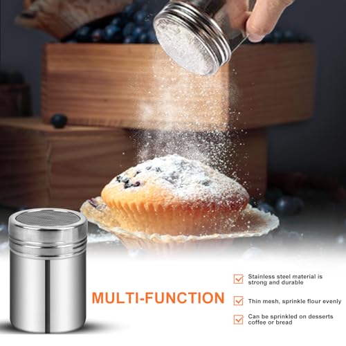 image for ATPWONZ Flour Sifter,5 Cup Stainless Steel Flour Sifters,4 in 1 Baking