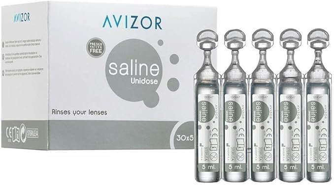 Avízor Saline - Avizor Saline Solution Unidose 30x5ml - Rinsing and Hydration for Contact Lenses