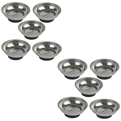 75mm Magnetic Parts Tray Dish Storage Holder Circular Round Steel 10pk