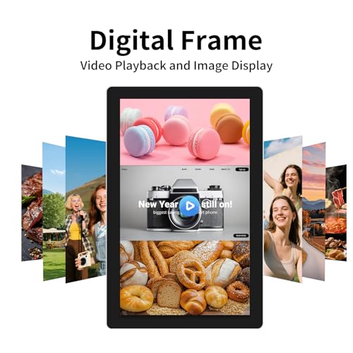 Image of 21.5 Inch Capacitive Multi-Touch Screen Industrial Monitor, 16:9 FHD Display 1920 x 1080P, Built-in Speakers, USB, VGA& HD Ports, Digital Signage Displays and Player for Advertising