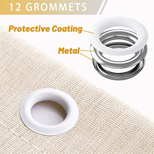 Awellife Linen Style Shower Curtain Set With 12 Durable Hooks- Beige/Cream 72 Inch Cloth Textured Fabric Heavy Duty Hotel Waterproof Shower Curtains For Bathroom #TOP5