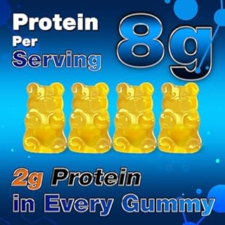 duwhot Whey Protein Gummies Sugar Free, Low Calorie 8g Protein Per Serving, Easy to Take Snacks for Men & Women, Lemon Flavor, 1 Month Supply, 120 Chews
