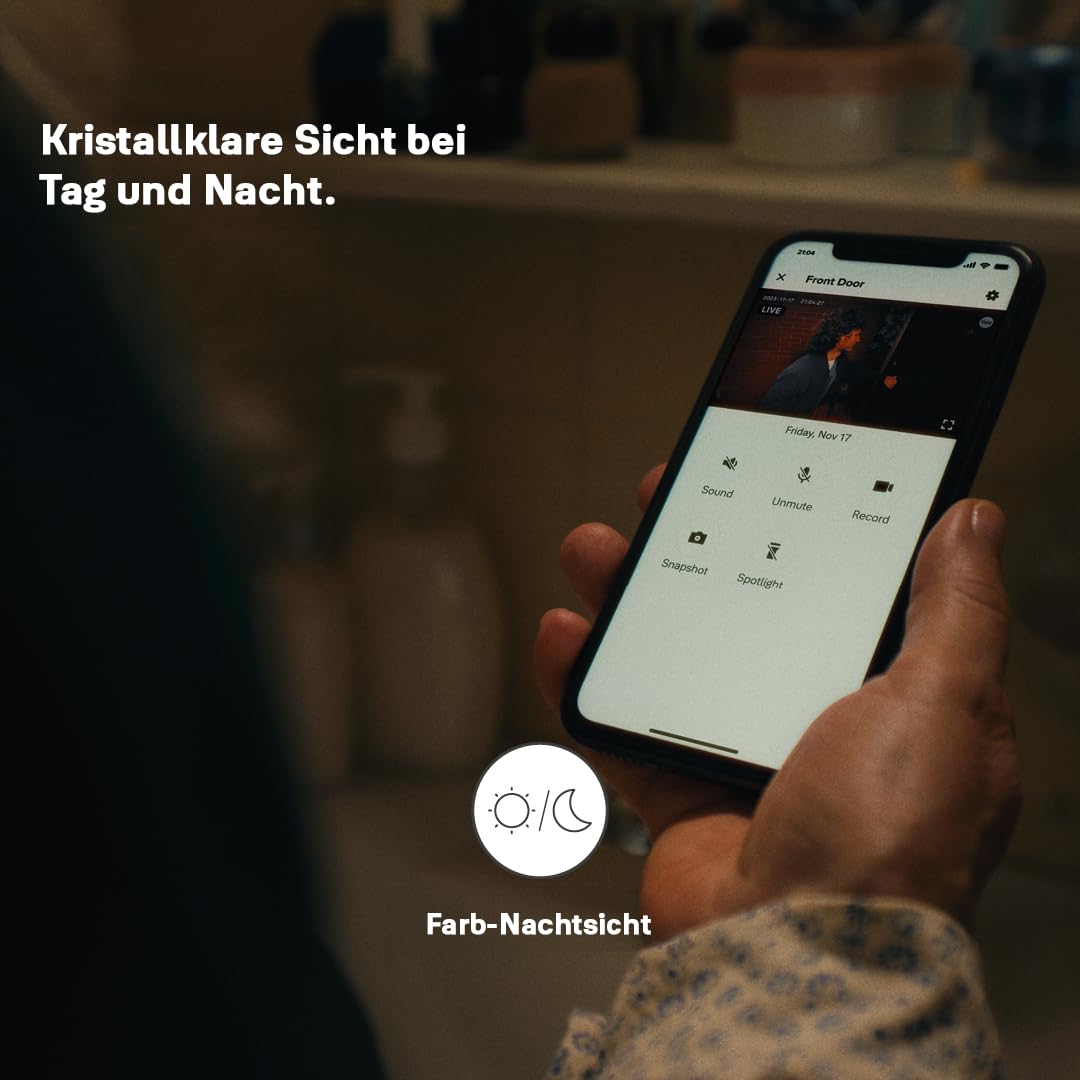 Yale - Smart Außenkamera - Full HD Live Ansicht & Zwei-Wege-Audio - Bewegungsaufzeichnungen - Anpassbare Zonen & Zeitplanung - Nachtsicht - Scheinwerfer - Echtzeit-Benachrichtigungen Home App