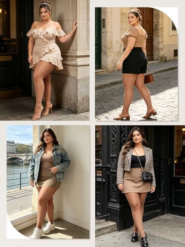 Image of MANZI Women's Plus Size Pantyhose 4 Pairs Sheer Nylon Tights