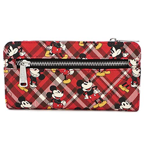Loungefly Faux Leather x Mickey Mouse Plaid Wallet (Multicolored, One Size)2
