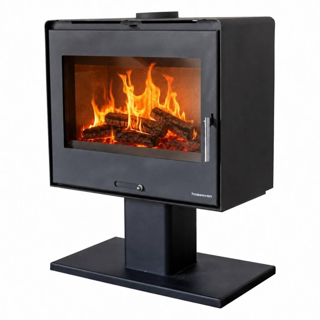 Kaminofen Holzofen Wohnzimmer Holzkamin 10 kW 5070 Holz Ofen Kamin Heizofen Schwedenofen Mehrfachbelegung