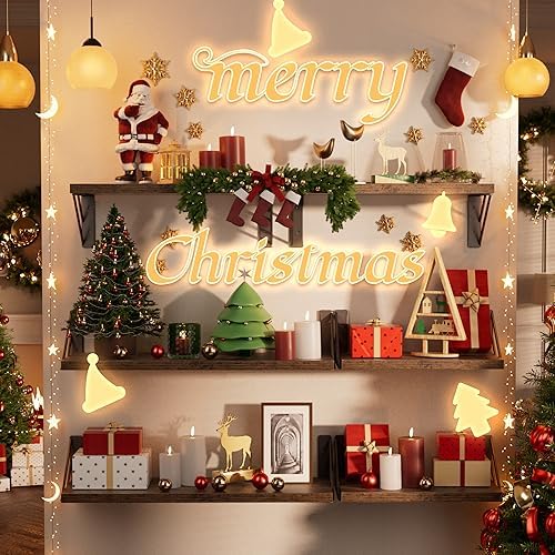 image for BAYKA Wall Shelves for Bedroom Decor, Floating Shelves for Wall, Displ