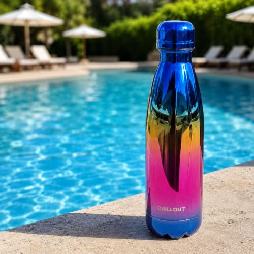 Image of CHILLOUT LIFE 17oz Insulated Stainless Steel Water Bottle, Leak Proof