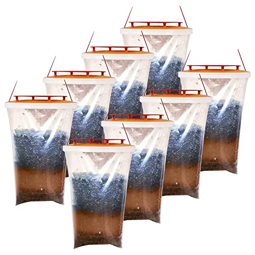 Atrapa Moscas trampa de Moscas Trampa para Moscas Desechable al Aire ​Libre para Granjas Jardin (8 paquetes)