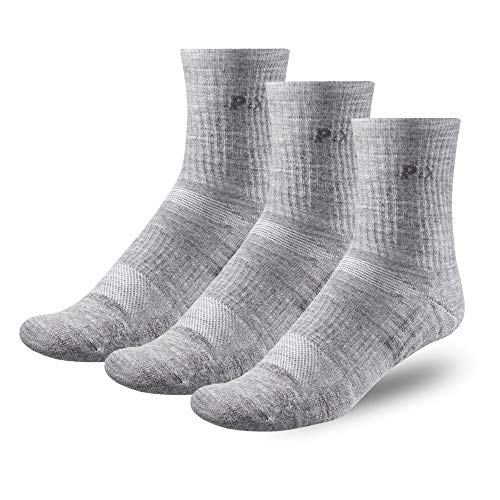 People Socks Compression Short Crew Athletic Merino Wool Running Socks, Made in USA, 3 Pairs