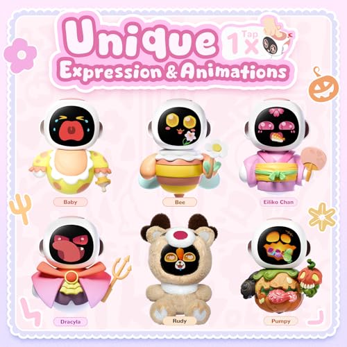 Image of ENERGIZE LAB Eiliko Coral Pink - Your Tiny AI Charm Robot with AI, and Matches Every Daily Outfit, Fun Electronic Pendant Toys, Gifts for Couples and Best Friends.
