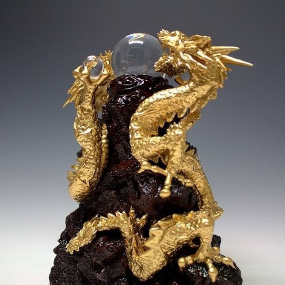 風水 特大銅製黄金の 山水龍 Amazon.co.jp: 大開運 風水黄金龍 20mm玉水晶 (伝統工芸品 高岡