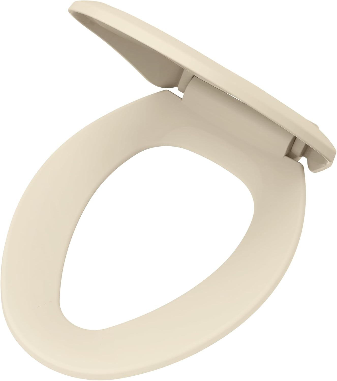 Gerber Elongated Toilet Seat with Cover, Soft Close, No Slam, Quick & Easy Install, Heavy-Duty Plastic, Adjustable Fit for Standard Elongated Toilets, Durable & Fade-Resistant, Bone G009921325