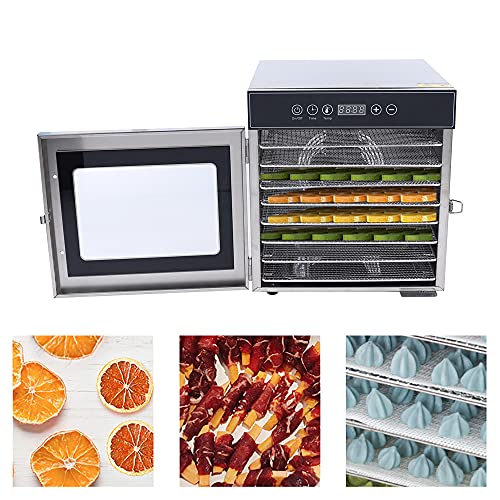 8 Etagen Dörrgerät Küche Dörrautomat Food Dryer Edelstahlgestelle Elektrischer Obst und Gemüse Trockner 400W für Obst Kräuter Pilze Fisch – Bild 6