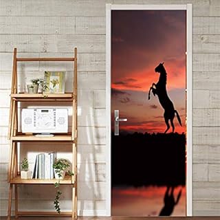 FBITE Peinture murale de porte Bonhomme de neige Autocollants de porte Peel and Stick Décalcomanie de porte étanche Vinyle Murales de porte Autocollant de papier peint de porte 66x200cm