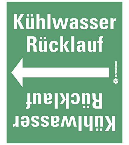 LEMAX® Rohrleitungsband Kühlwasser Rücklauf,praxisbewährt,ab Ø 50mm,grün/weiß,33m/Rolle