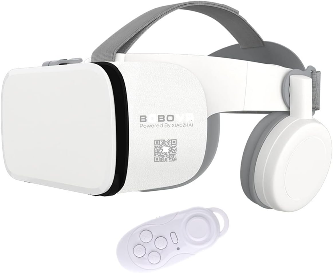 Small House BOBO Z6 Auriculares inalámbricos Bluetooth One VR Casco 3D Virtual Realista Gafas (+032 Mango de juego), Blanco