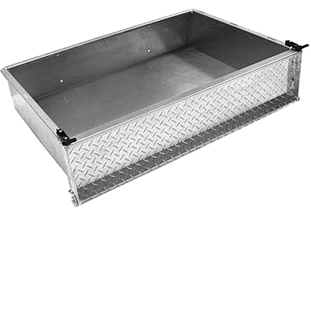 GTW Golf Cart Cargo Box | Universal Fit | Compatible with Club Car, EZGO, Yamaha and Other Makes & Models | Aluminum Diamond Plate