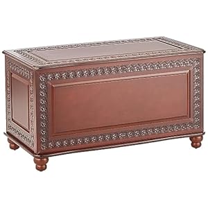 Coaster Furniture Traditional Wood Cedar Chest Bedroom Storage Trunk Tobacco Brown Finish 900012