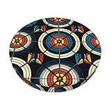 Augenstern Archery-Target-Game Round Bar Stool Cushion Cover, 3-Layer Bar Chair Seat Cover