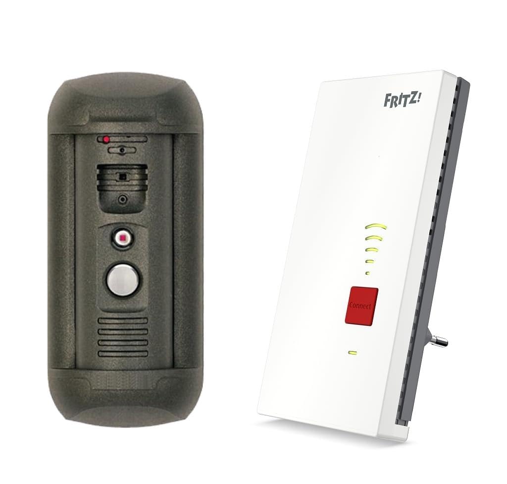 IP Video-Türsprechanlage ALP600 - Bewegungssensor mit Bereichsmarkierung - Stromversorgung 12V Gleichspannung - Gegensprechanlage - Türüberwachung - kein Cloud Server (ALP600 inkl. FRITZ!Rpeater 2400)