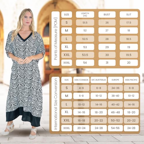 Image of Miss Lavish London Women's Kaftan- Kaftan Dress for Casual, Party, Evening, Vacation and Everyday Wear