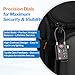 TSA Approved Cable Luggage Locks, Easy Read Dials with Alloy Body