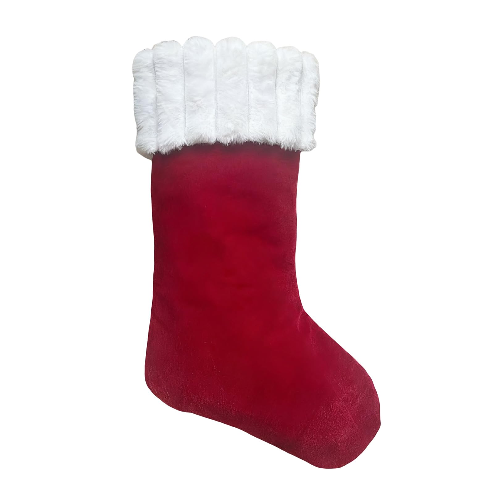 KAQNTUD Plush Velvet Christmas Stocking for Festival Decorations with Robust Stitching and Large Gift Capacity