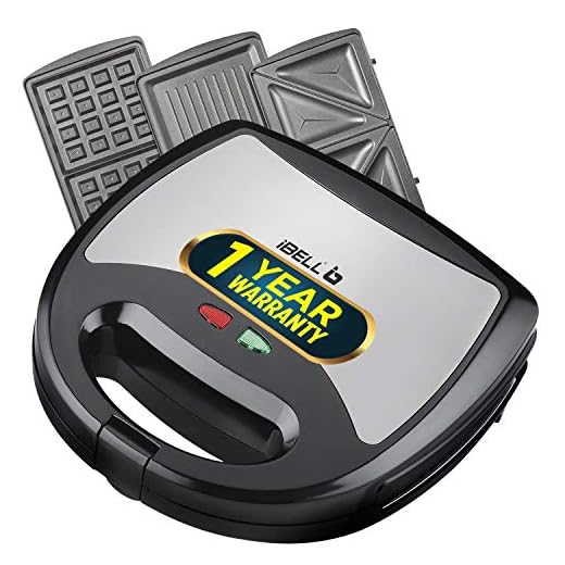 iBELL SM301 750 Watt 3 in 1 Sandwich Maker(Toast/Waffle/Grill),Black