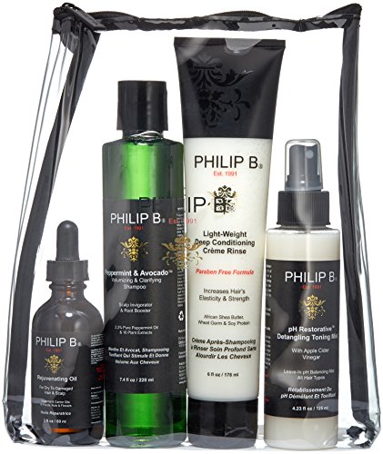 PHILIP B Four Step Hair and Scalp Treatment Set with Paraben Free Formula Conditioner, 2 Fl Oz - Thumbnail 4