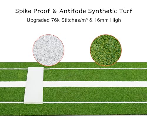 image for KuiBonu 2024 Upgraded Version Softball Pitching Mat with Rubber, Dense