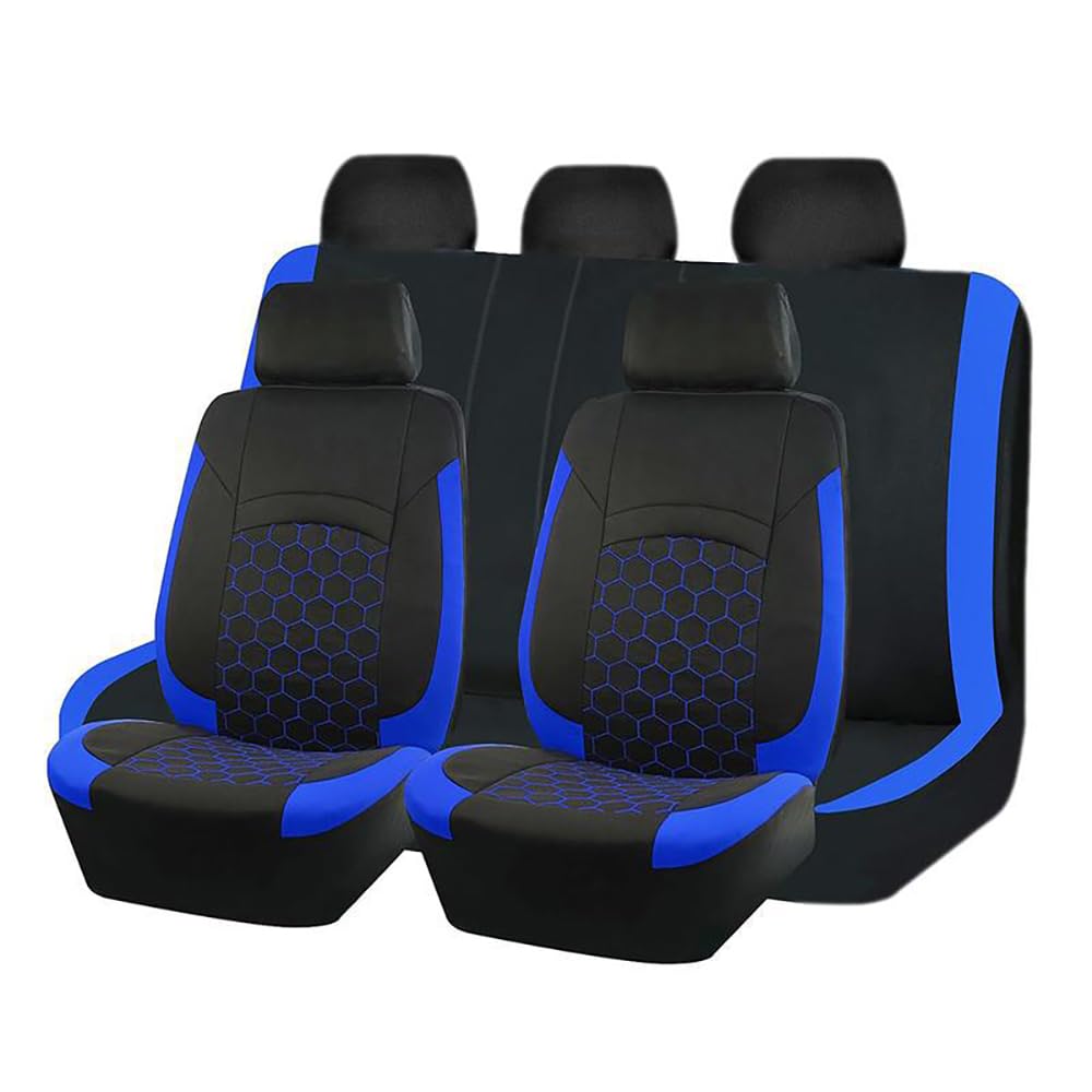 Housse de protection sièges Audi en textile doux et premium, design antidérapant bleu 5 places