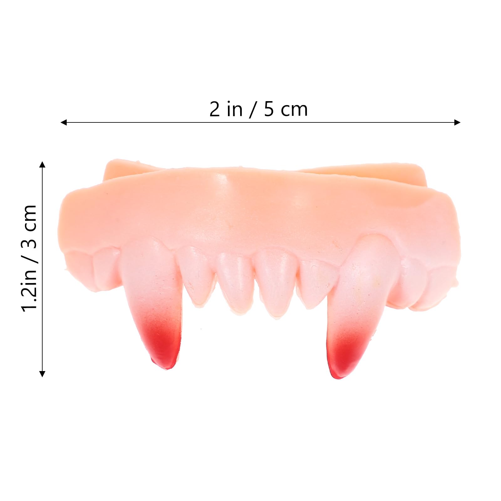 LOGOFUN 10pcs Halloween Fake Tooth Simulation Vampire Teeth Ugly Teeth Model Halloween Frank prop for Cosplay Costume Accessories