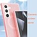 Ysnzaq Cooling Case for Samsung Galaxy S23, Support Wireless Charging & Car Mount, Honeycomb Phone Case for Samsung Galaxy S23 SR Pink