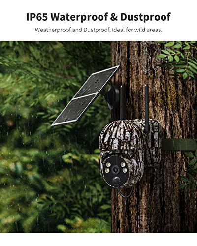 Ebitcam 4G LTE Cellular Trail Cameras Gen 3.0 with SD&4G LTE SIM Card, 360° Full View, 2K Live Streaming,Remote Phone Access Security Camera Outdoor Wireless Game Camera Solar Powered Motion Activated