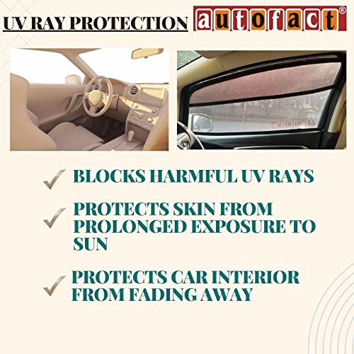 Image of Autofact Side Window Magnetic Sunshades Compatible with City (2020 to 2023), Special Z Black mesh to Block Sun Glare and UV Rays