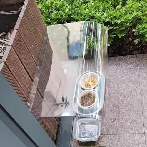 Auvent de porte d'extérieur invisible en polycarbonate 40 x 280 cm résistant - 5