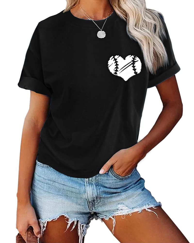 NIUBIAWomen's Summer Short Sleeve T-Shirt Casual Printing Tunic Tops Basic Round Neck Comfort Fit T Shirt