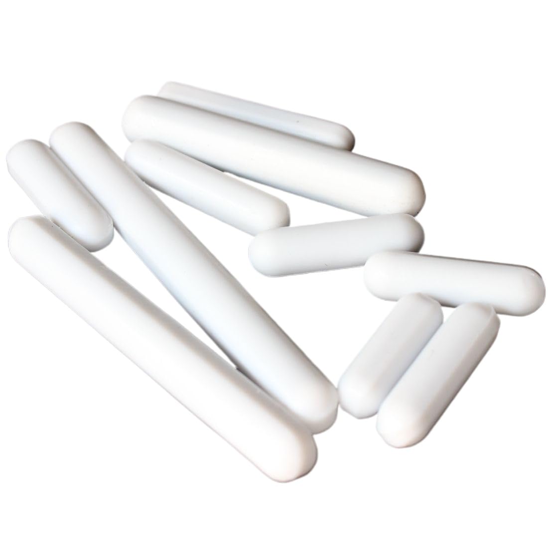 10Pcs PTFE Magnet Stirrer C Type TFE Cylindrical Magnet Rotor C10 C15 C20 C30 C50 (C35 (8 * 35mm))