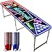 Set da Tavolo da Beer Pong Ufficiale Spotlight ca Fori | 1 Tavolo + 120 Coppe (60 Blu & 60 Rosso) + 6 Palle | Kit Completo | Gioco da Bere | OriginalCup®