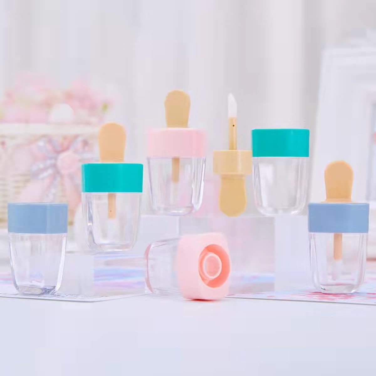 リップグロス 4色セット アイスクリームコーン型 セット売り リップ