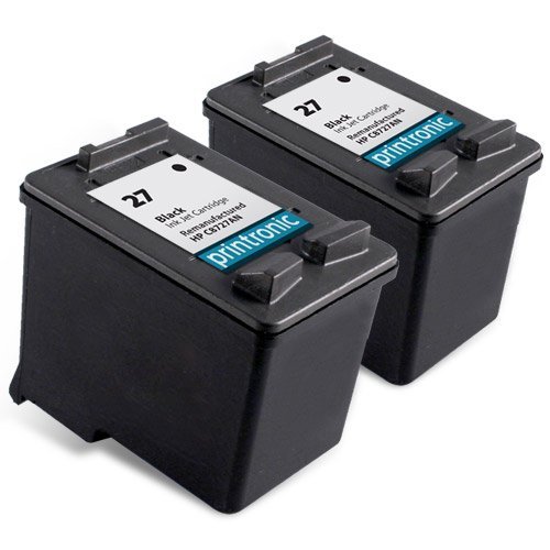Compatible Ink Cartridge Replacement for HP 27 for Deskjet 3650 3845 PSC 1310 1315 2200 2171 Officejet 5608 Printers (2 Black)